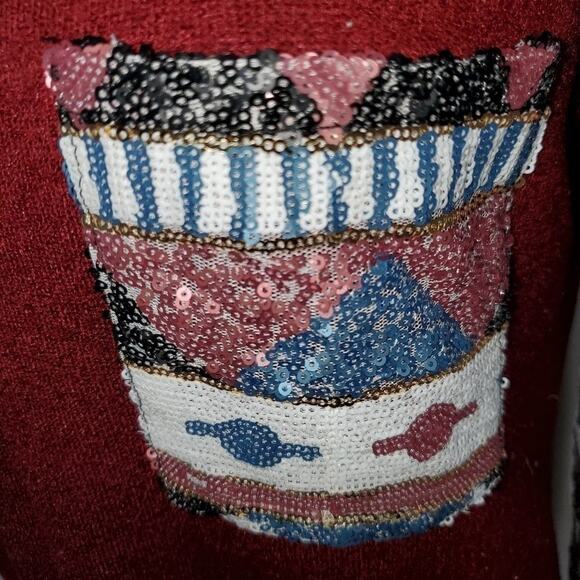 Style rock women's Aztec patch work long sleeve shirt. - Picture 4 of 8